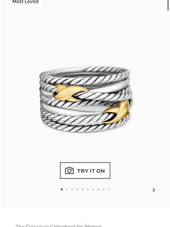 David Yurman Jewelry - David Yurman Silver and Gold Multi-Band Cable Ring